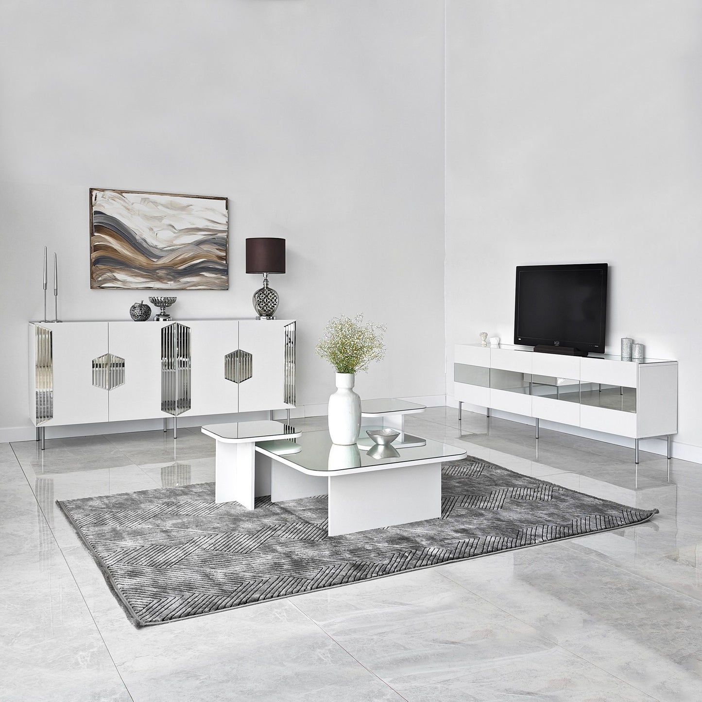 Μπουφές Λευκό
Ασημί 180x40x80cm | 552NOS1813