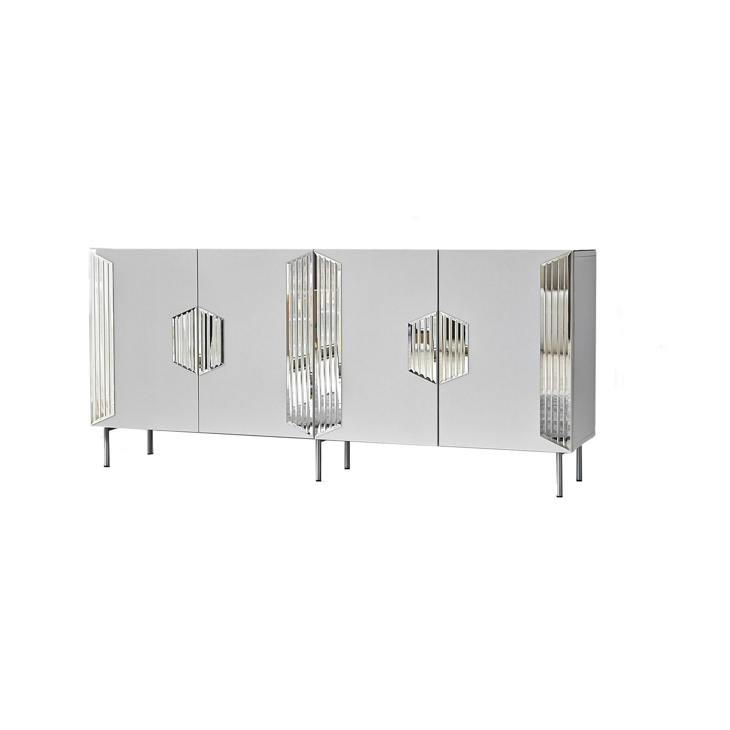 Μπουφές Λευκό
Ασημί 180x40x80cm | 552NOS1813