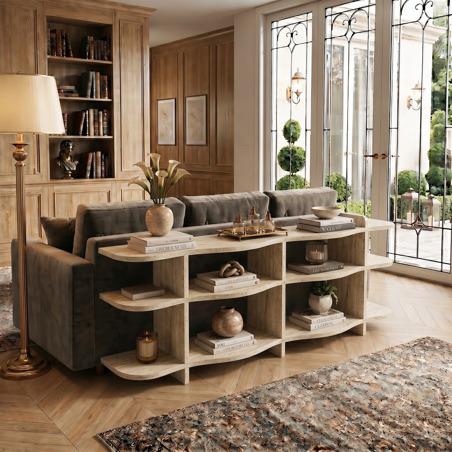 Κονσόλα Μπουφές 170x65x30 εκ Τραβερτίνο 552NOS1819