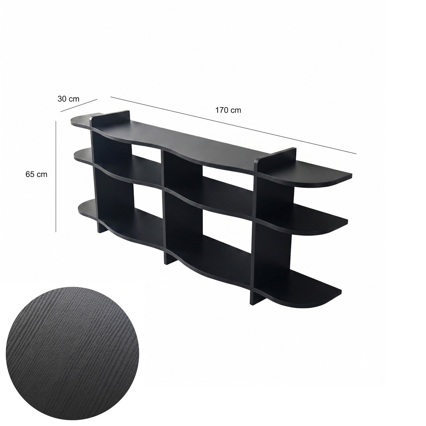 Κονσόλα Μπουφές 170x65x30 εκ Μαύρο 552NOS1820