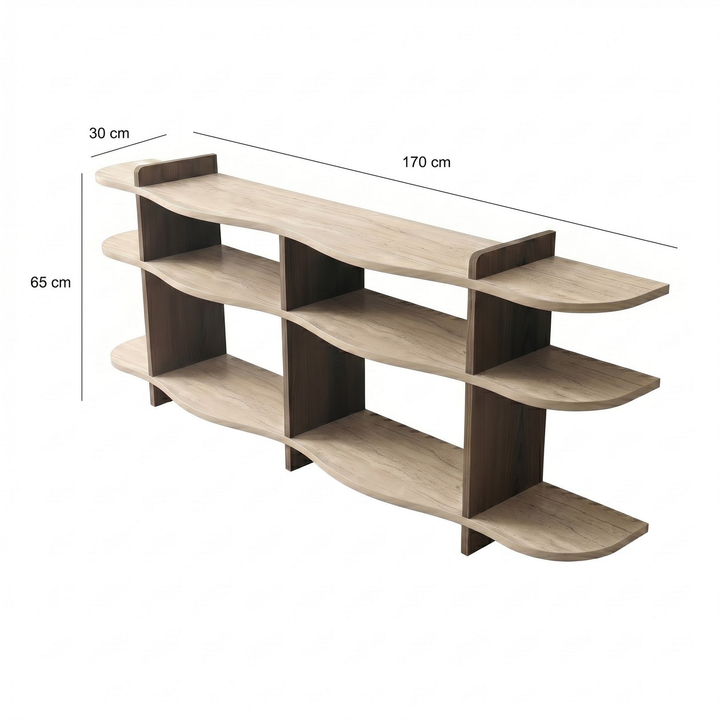 Κονσόλα Μπουφές 170x65x30 εκ Τραβερτίνο / Καρυδί 552NOS1821