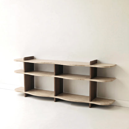 Κονσόλα Μπουφές 170x65x30 εκ Τραβερτίνο / Καρυδί 552NOS1821