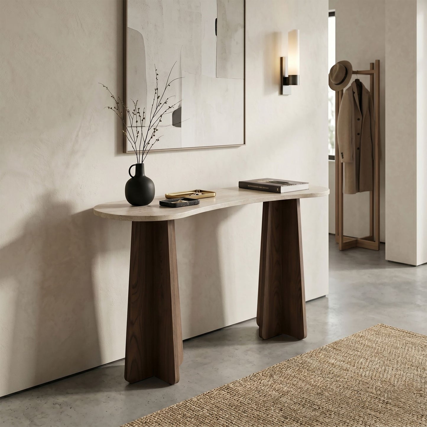 Συρταριέρα 120x75x35 εκ Travertine / Καρυδί 552NOS1920