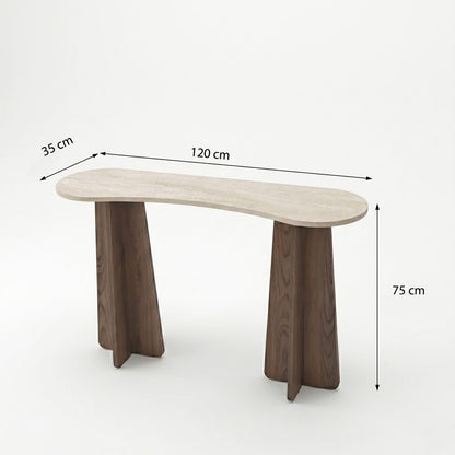 Συρταριέρα 120x75x35 εκ Travertine / Καρυδί 552NOS1920