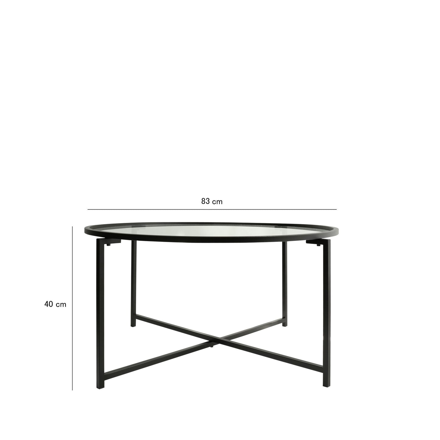 Τραπεζάκι Σαλονιού Matte Μαύρο 83 x 83 x 40 εκ GR552NOS2220
