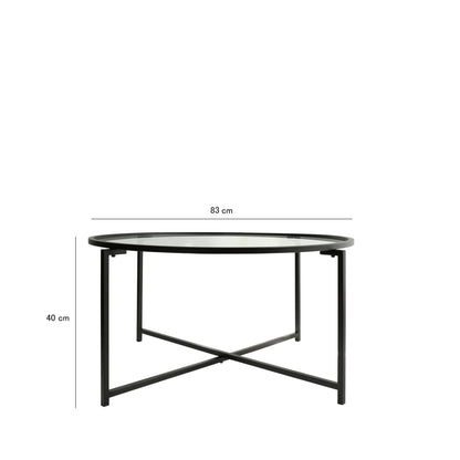 Τραπεζάκι Σαλονιού Matte Μαύρο 83 x 83 x 40 εκ GR552NOS2220