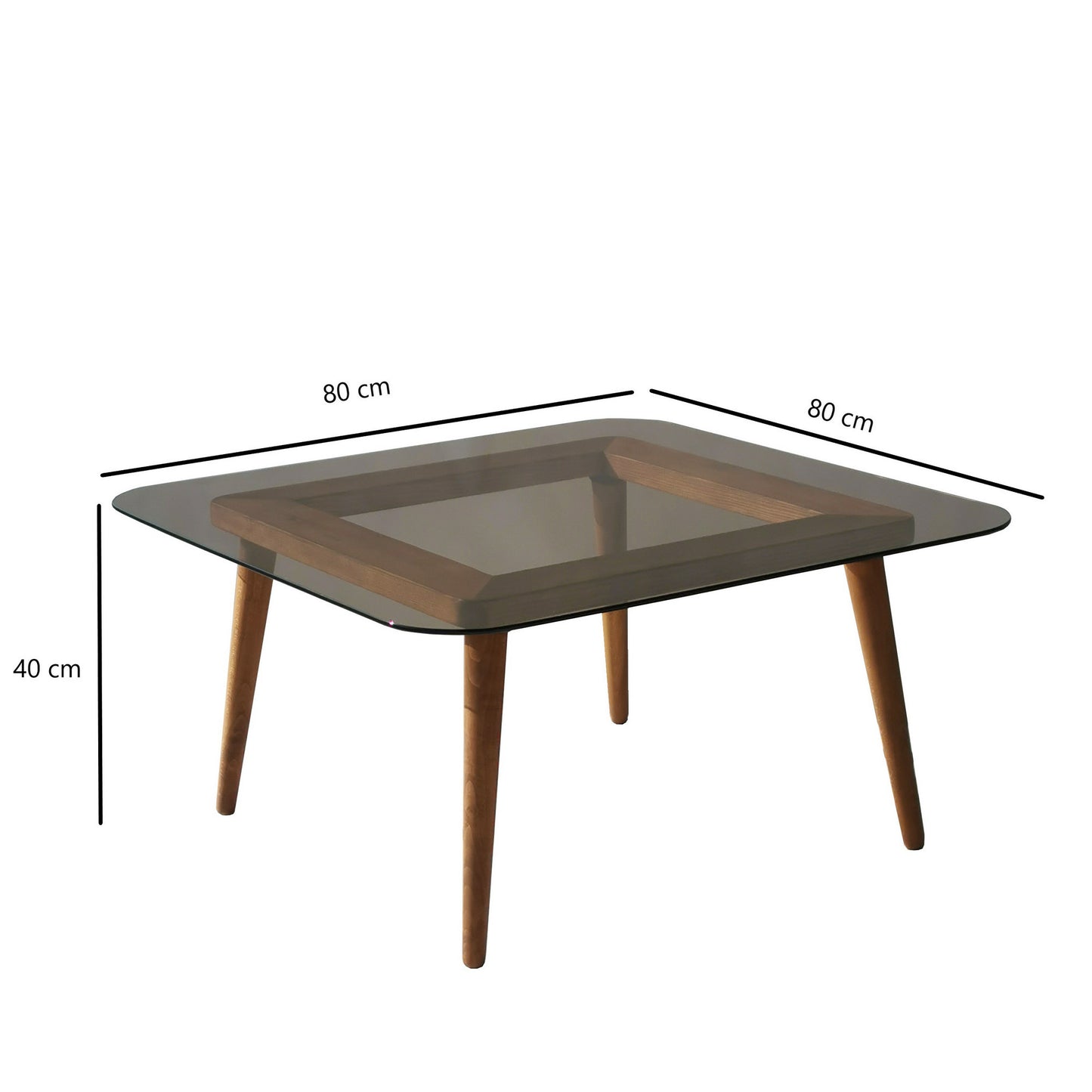 Τραπεζάκι Σαλονιού Μπρονζέ 80 x 80 x 40 εκ GR552NOS2229