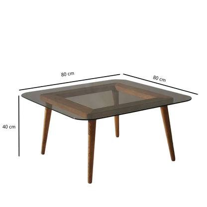 Τραπεζάκι Σαλονιού Μπρονζέ 80 x 80 x 40 εκ GR552NOS2229