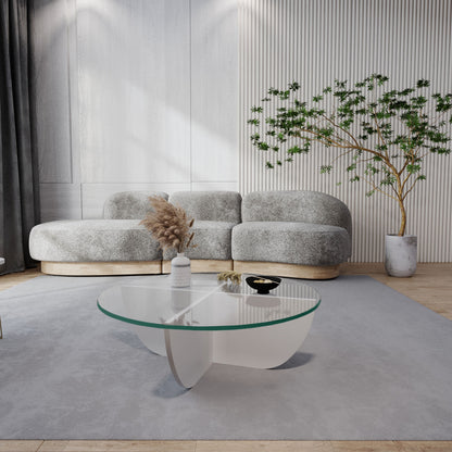 Τραπεζάκι Σαλονιού Λευκό 90 x 90 x 30 εκ GR552NOS2237