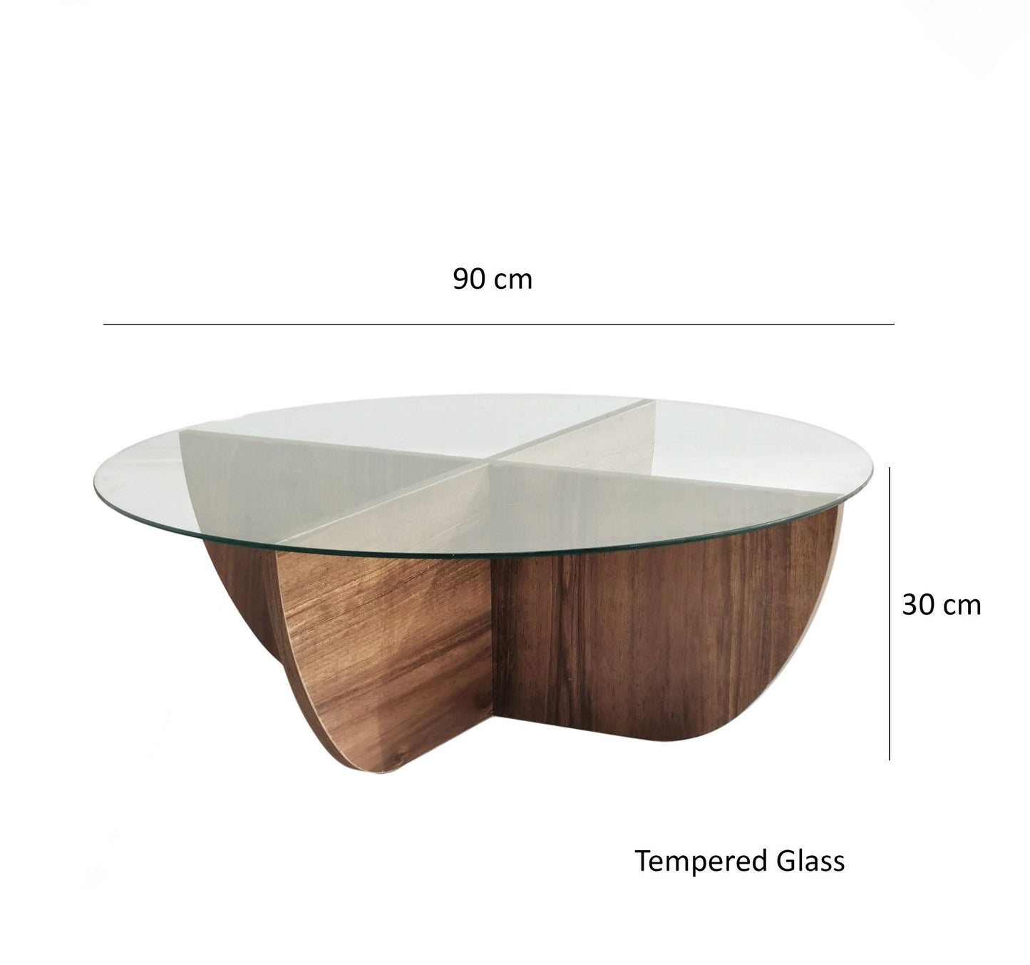 Τραπεζάκι Σαλονιού Καρυδί 90 x 90 x 30 εκ GR552NOS2238