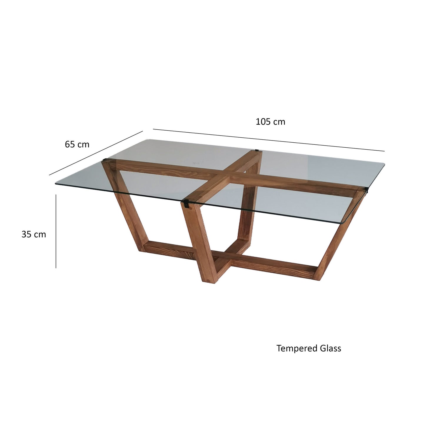 Τραπεζάκι Σαλονιού Καρυδί 105 x 65 x 35 εκ GR552NOS2247