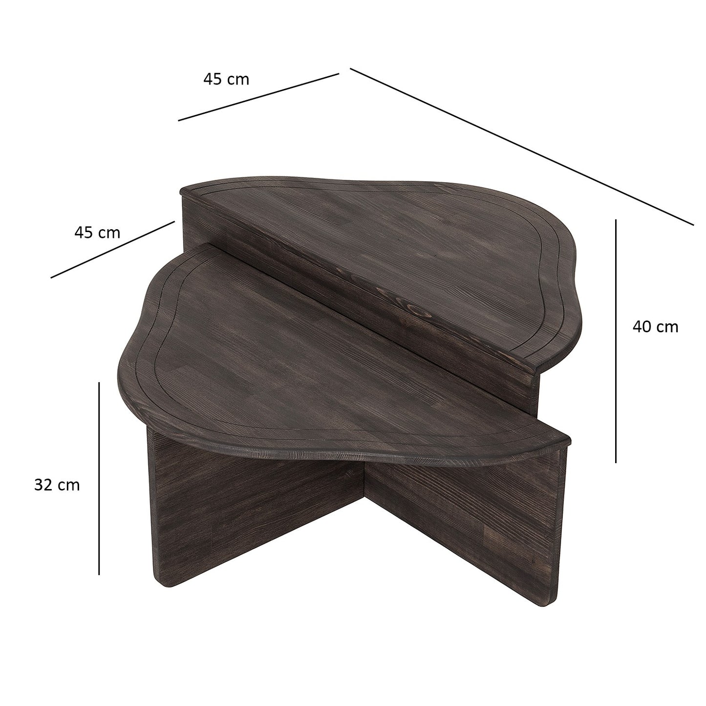 Τραπεζάκι Σαλονιού Ανθρακί 90 x 45 x 40 εκ GR552NOS2253