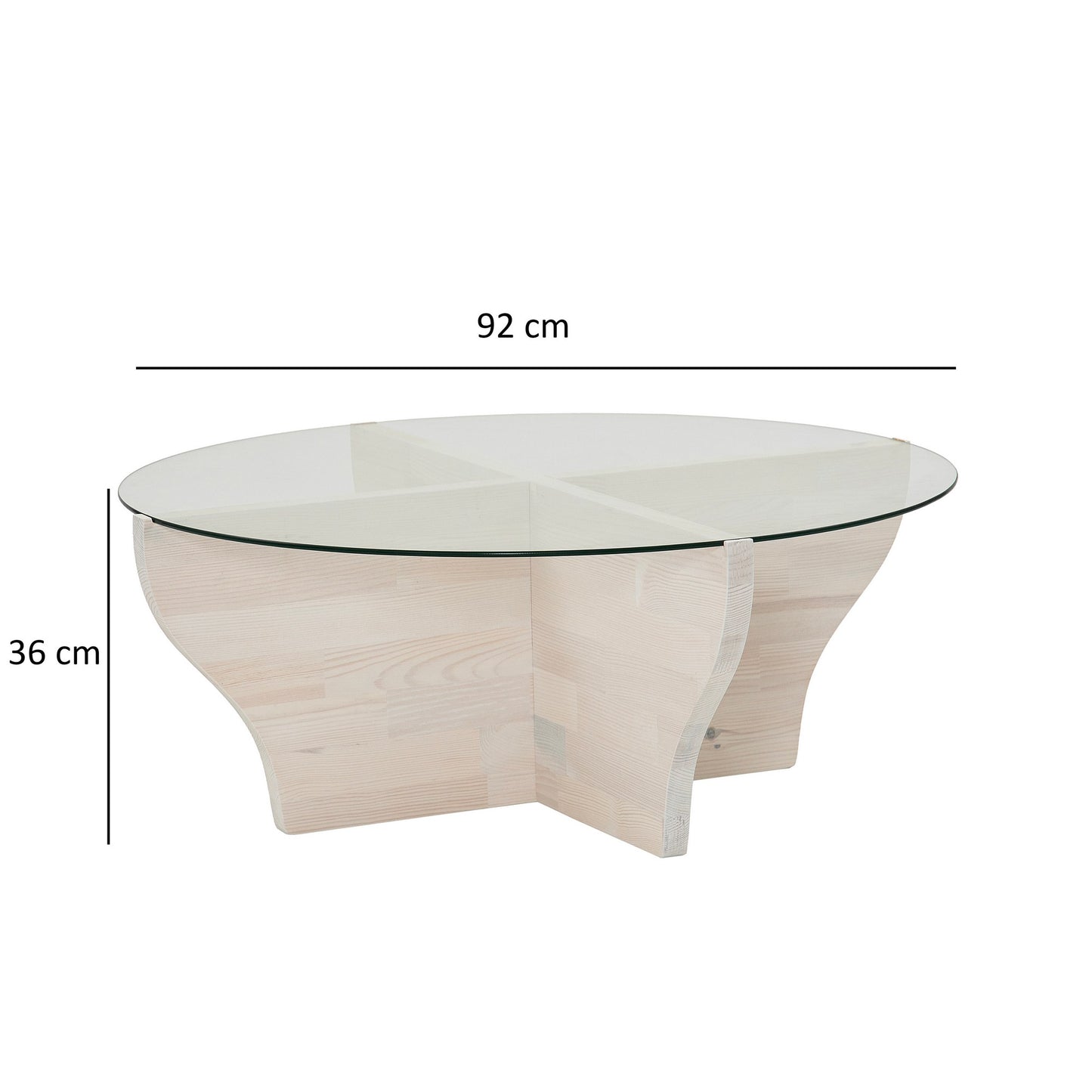 Τραπεζάκι Σαλονιού Λευκό 92 x 92 x 36 εκ GR552NOS2255