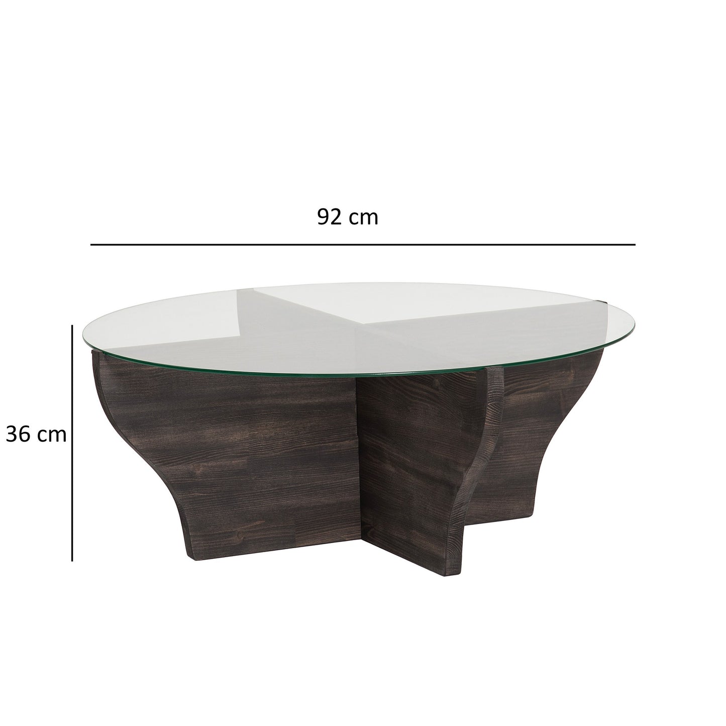 Τραπεζάκι Σαλονιού Ανθρακί 92 x 92 x 36 εκ GR552NOS2257