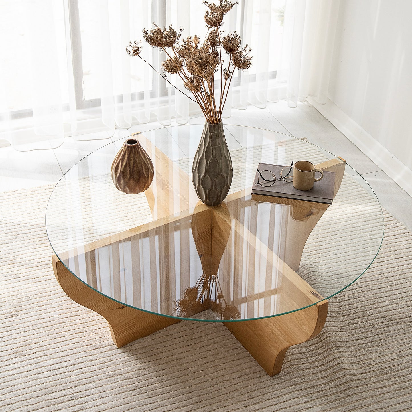 Τραπεζάκι Σαλονιού Teak 92 x 92 x 36 εκ GR552NOS2258