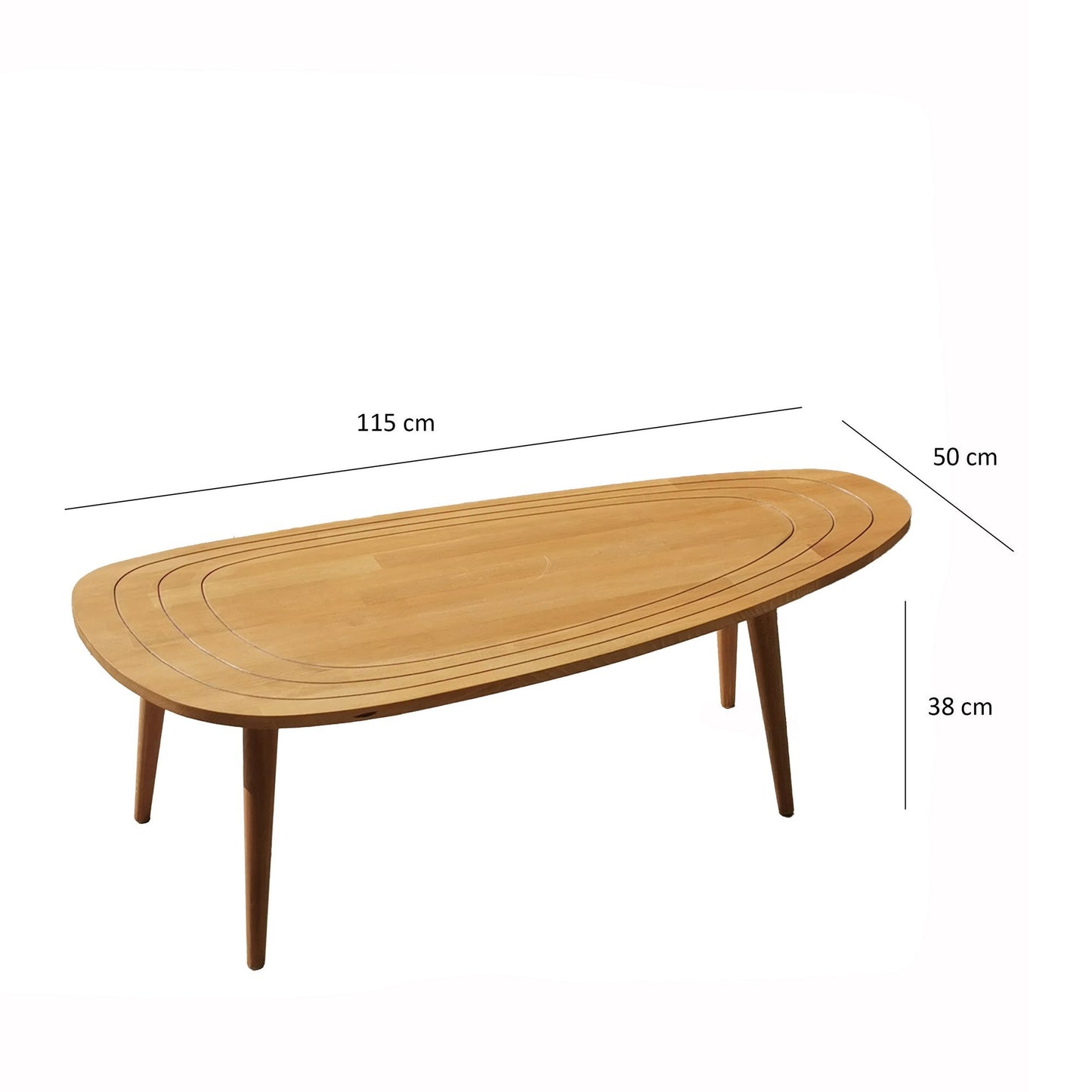 Τραπεζάκι Σαλονιού Teak 115 x 50 x 38 εκ GR552NOS2259