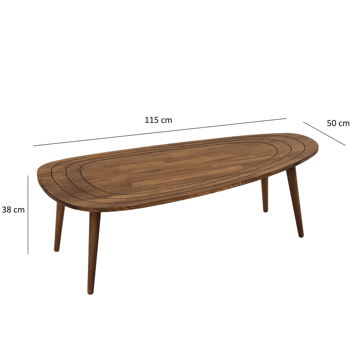 Τραπεζάκι Σαλονιού Καρυδί 115 x 50 x 38 εκ GR552NOS2260