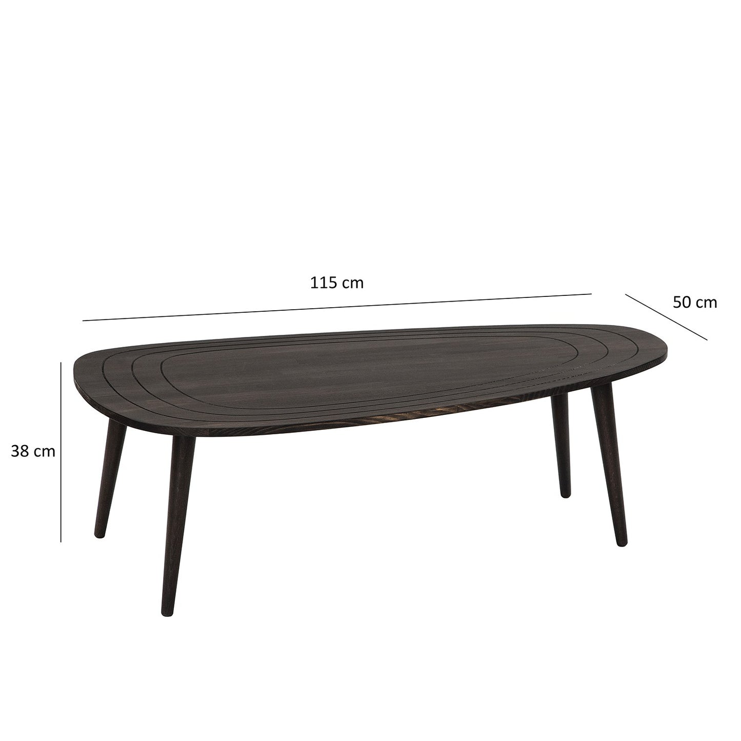 Τραπεζάκι Σαλονιού Ανθρακί 115 x 50 x 38 εκ GR552NOS2261