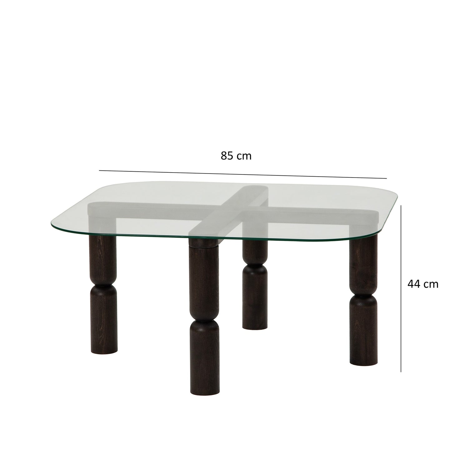 Τραπεζάκι Σαλονιού Ανθρακί 80 x 80 x 40 εκ GR552NOS2266