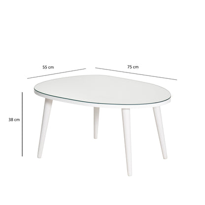 Τραπεζάκι Σαλονιού Λευκό 75 x 55 x 38 εκ GR552NOS2277
