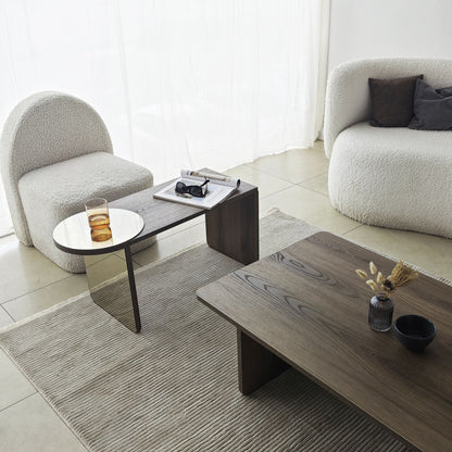 Τραπεζάκι Σαλονιού Set Μπρονζέ - Καρυδί 105 x 60 x 35 εκ GR552NOS2282