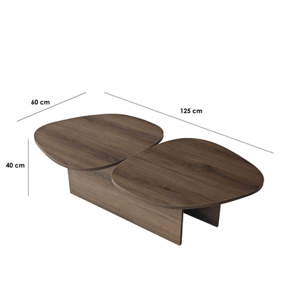 Τραπεζάκι Σαλονιού Καρυδί 125 x 60 x 38 εκ GR552NOS2286
