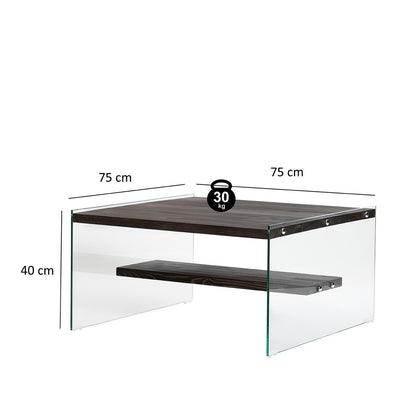 Τραπεζάκι Σαλονιού Ανθρακί 75 x 75 x 40 εκ GR552NOS2364
