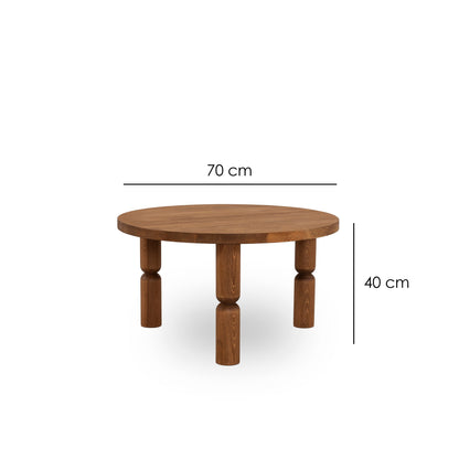 Τραπεζάκι Σαλονιού Καστανιά 70 x 70 x 40 εκ GR552NOS2389