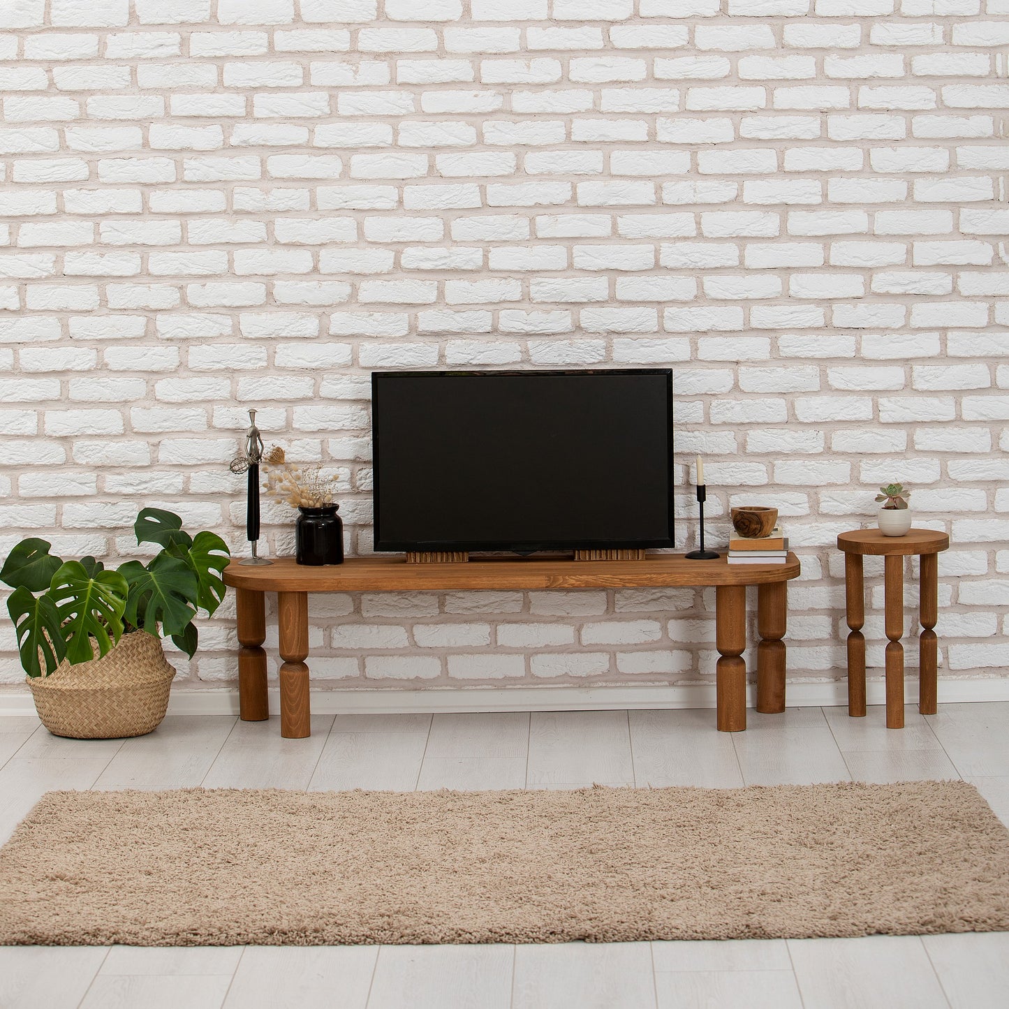 Έπιπλο Τηλεόρασης TV Βάση Σύνθεση Chesnut | 552NOS2391