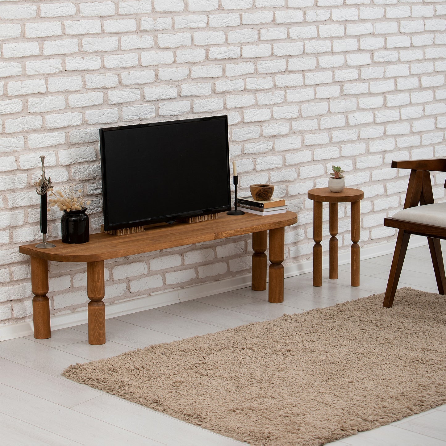 Έπιπλο Τηλεόρασης TV Βάση Σύνθεση Chesnut | 552NOS2391