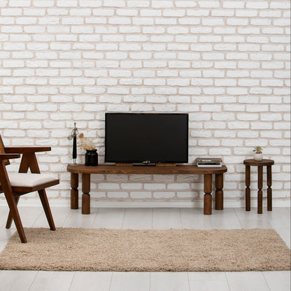 Έπιπλο Τηλεόρασης TV Βάση Σύνθεση Καρυδί | 552NOS2392