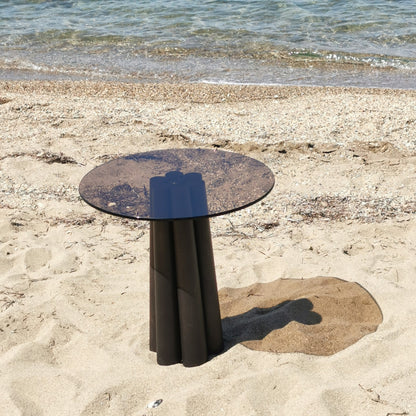 Τραπεζάκι Σαλονιού Μαύρο - Μπρονζέ 50 x 50 x 50 εκ GR552NOS2397