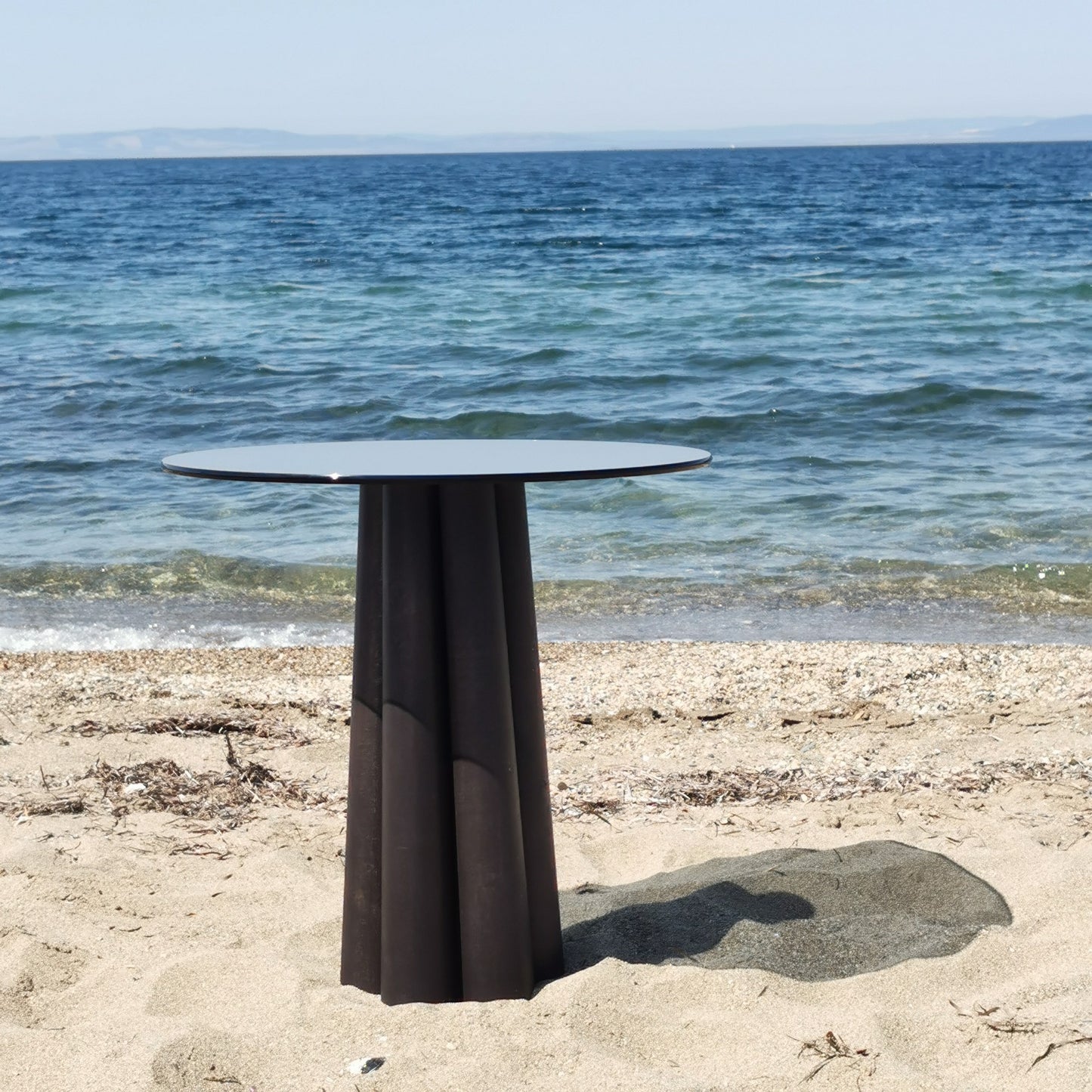 Τραπεζάκι Σαλονιού Σκούρο Γκρι - Μαύρο 50 x 50 x 50 εκ GR552NOS2398
