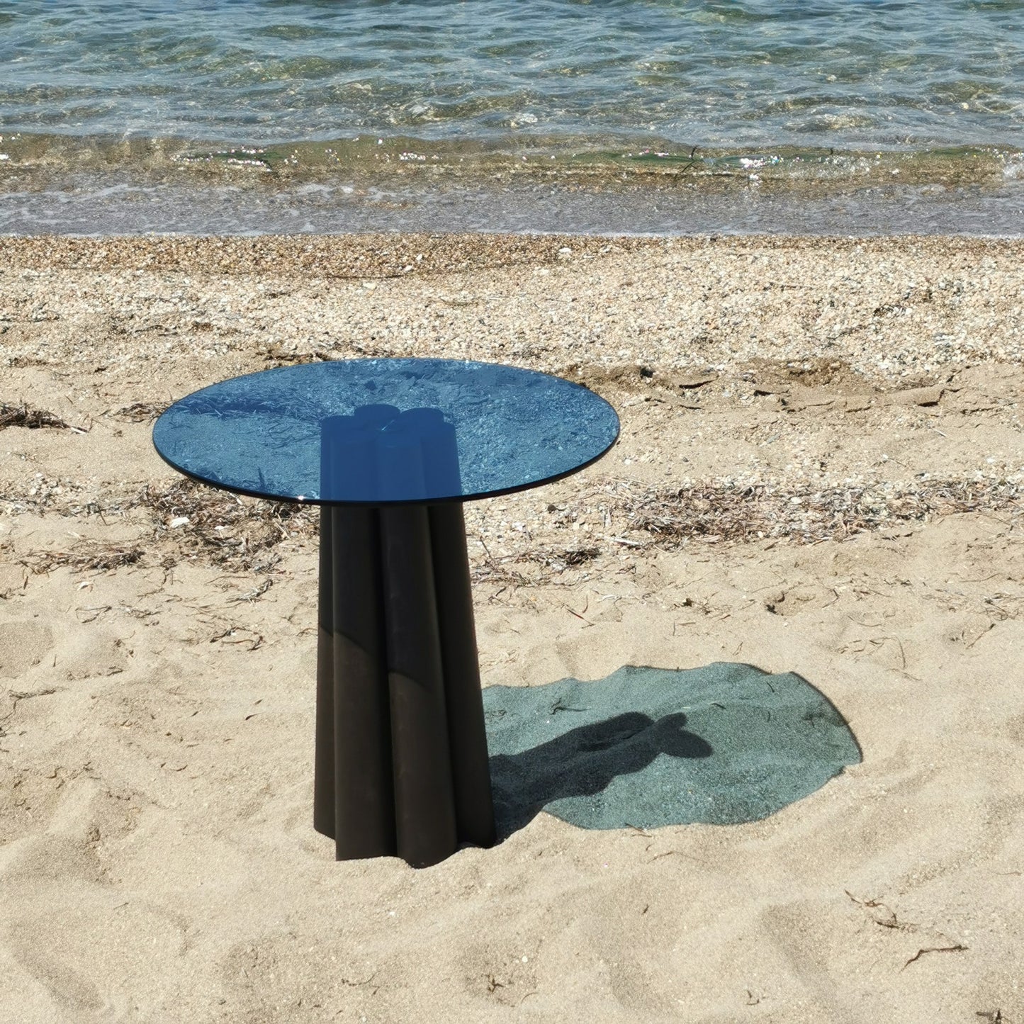 Τραπεζάκι Σαλονιού Μαύρο - Μπλε 50 x 50 x 50 εκ GR552NOS2399