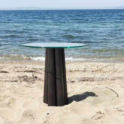 Τραπεζάκι Σαλονιού Διάφανο - Μαύρο 50 x 50 x 50 εκ GR552NOS2401