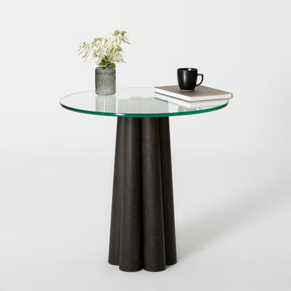 Τραπεζάκι Σαλονιού Διάφανο - Μαύρο 50 x 50 x 50 εκ GR552NOS2401