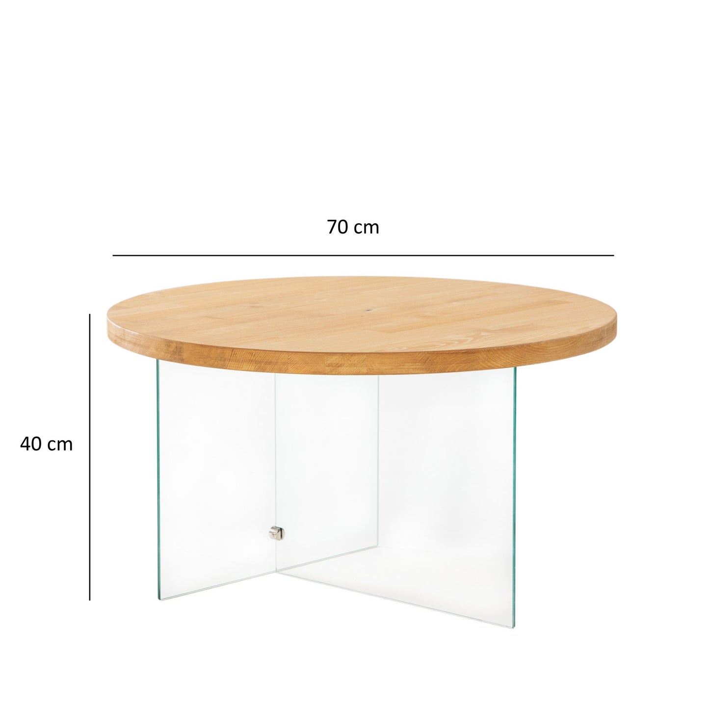 Τραπεζάκι Σαλονιού Διάφανο - Δρυς 70 x 40 εκ GR552NOS2411