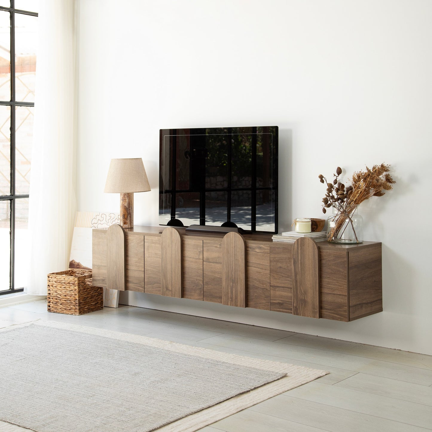 Έπιπλο Τηλεόρασης TV Βάση Σύνθεση Καρυδί | 552NOS2425