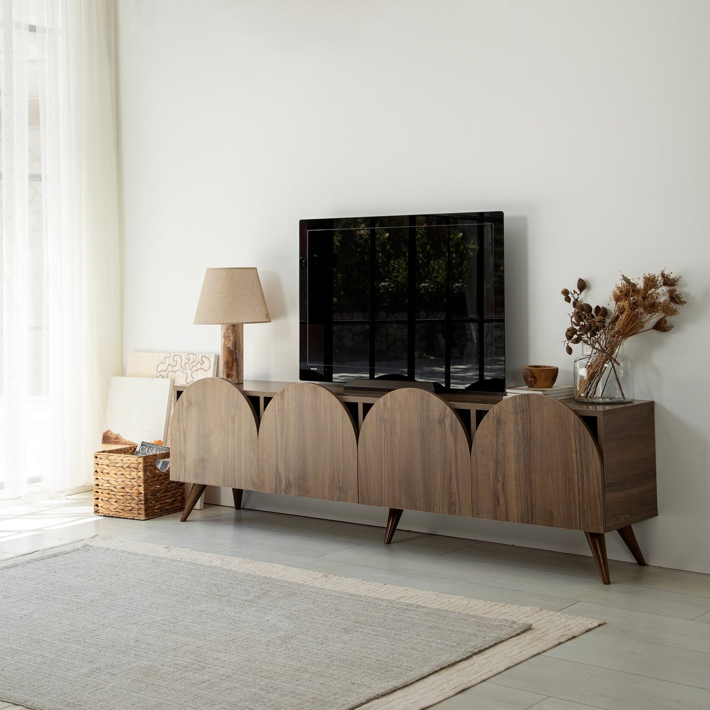 Έπιπλο Τηλεόρασης TV Βάση Σύνθεση Καρυδί | 552NOS2430