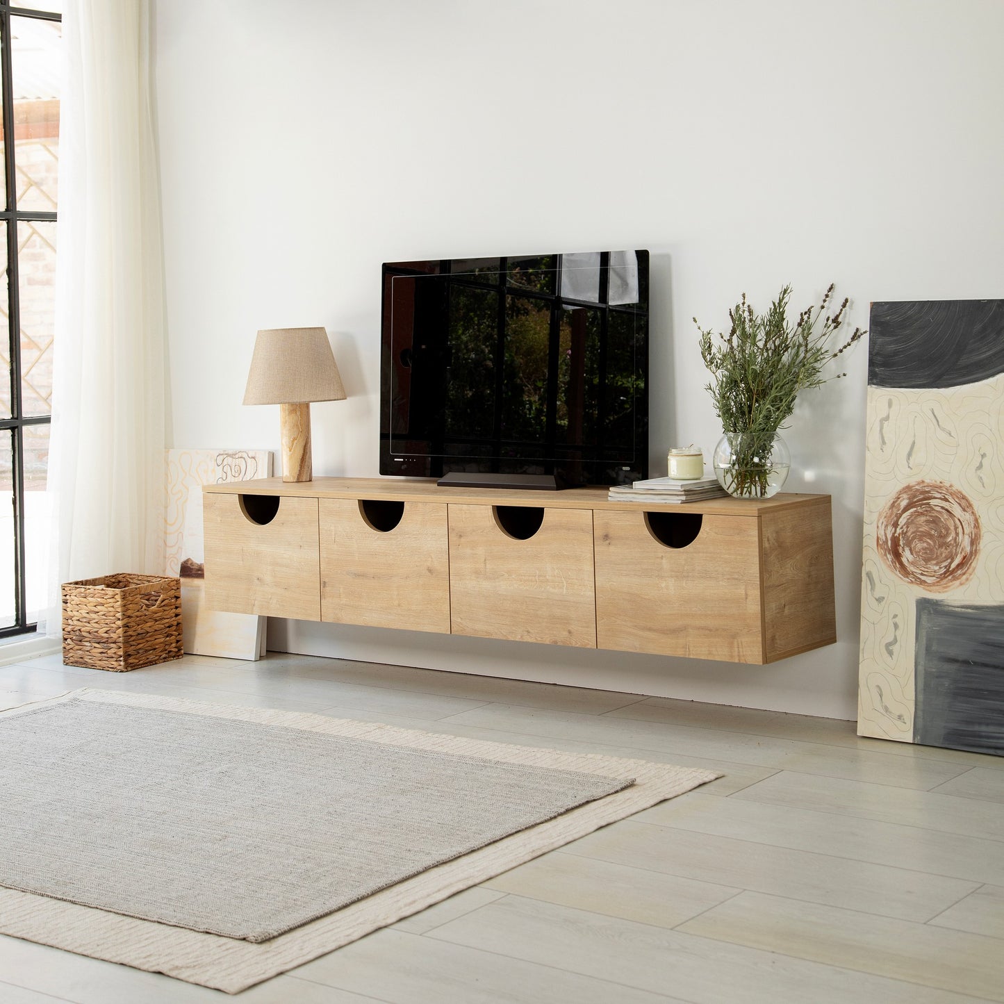 Έπιπλο Τηλεόρασης TV Βάση Σύνθεση Δρυς | 552NOS2435
