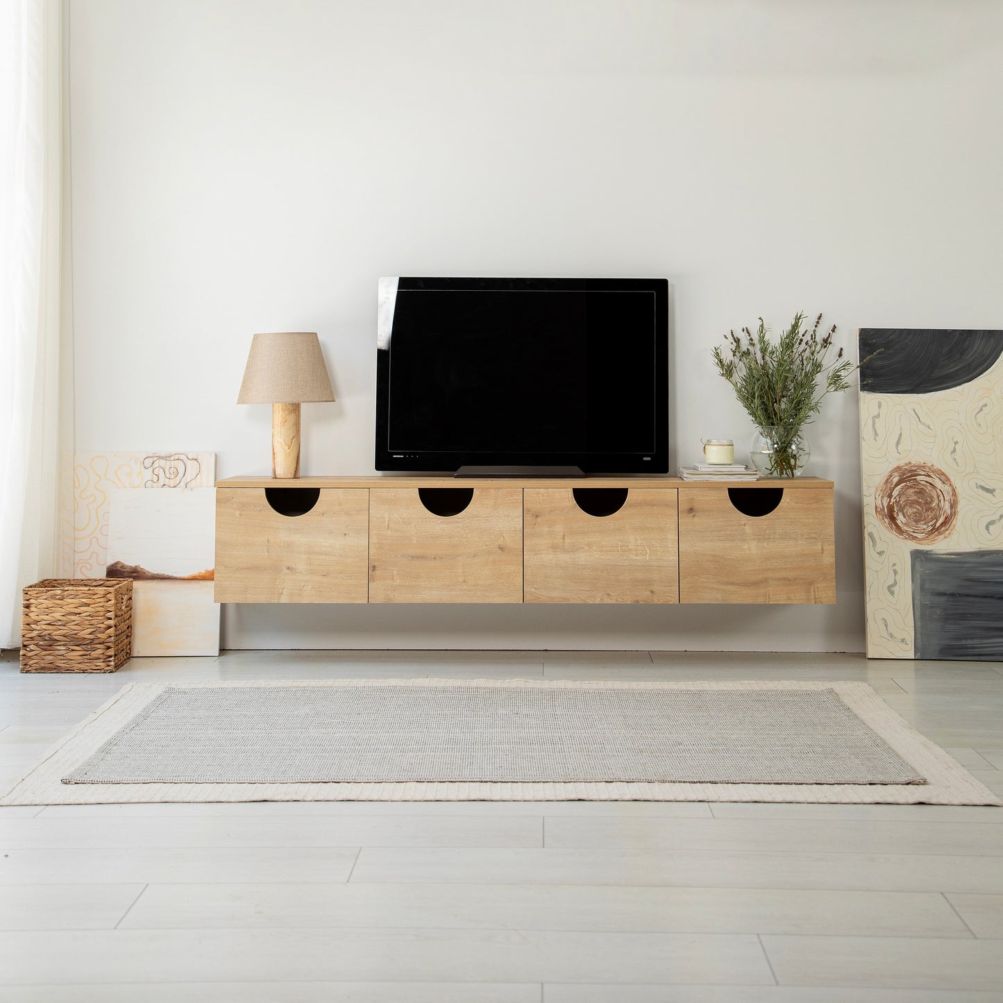 Έπιπλο Τηλεόρασης TV Βάση Σύνθεση Δρυς | 552NOS2435