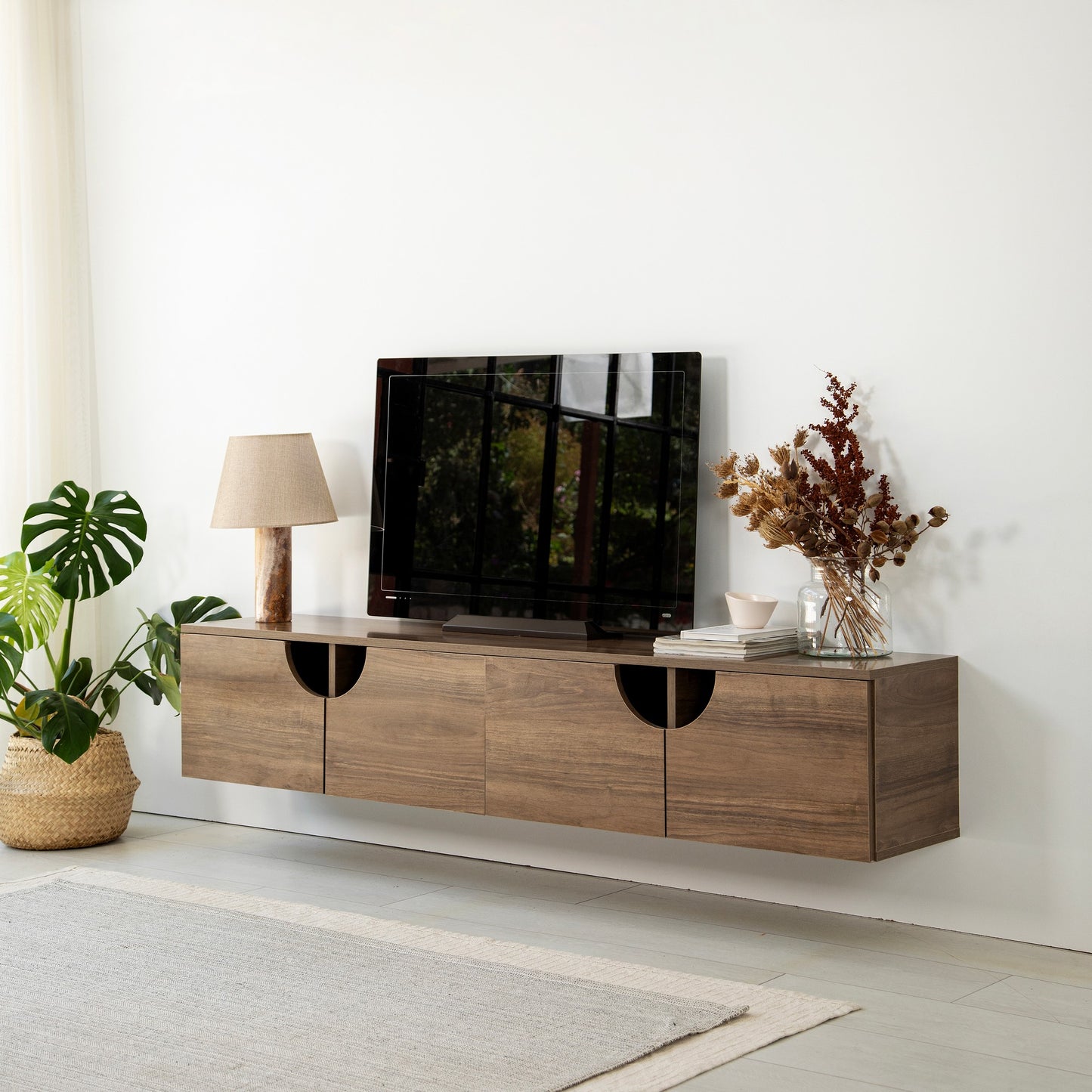 Έπιπλο Τηλεόρασης TV Βάση Σύνθεση Καρυδί | 552NOS2437