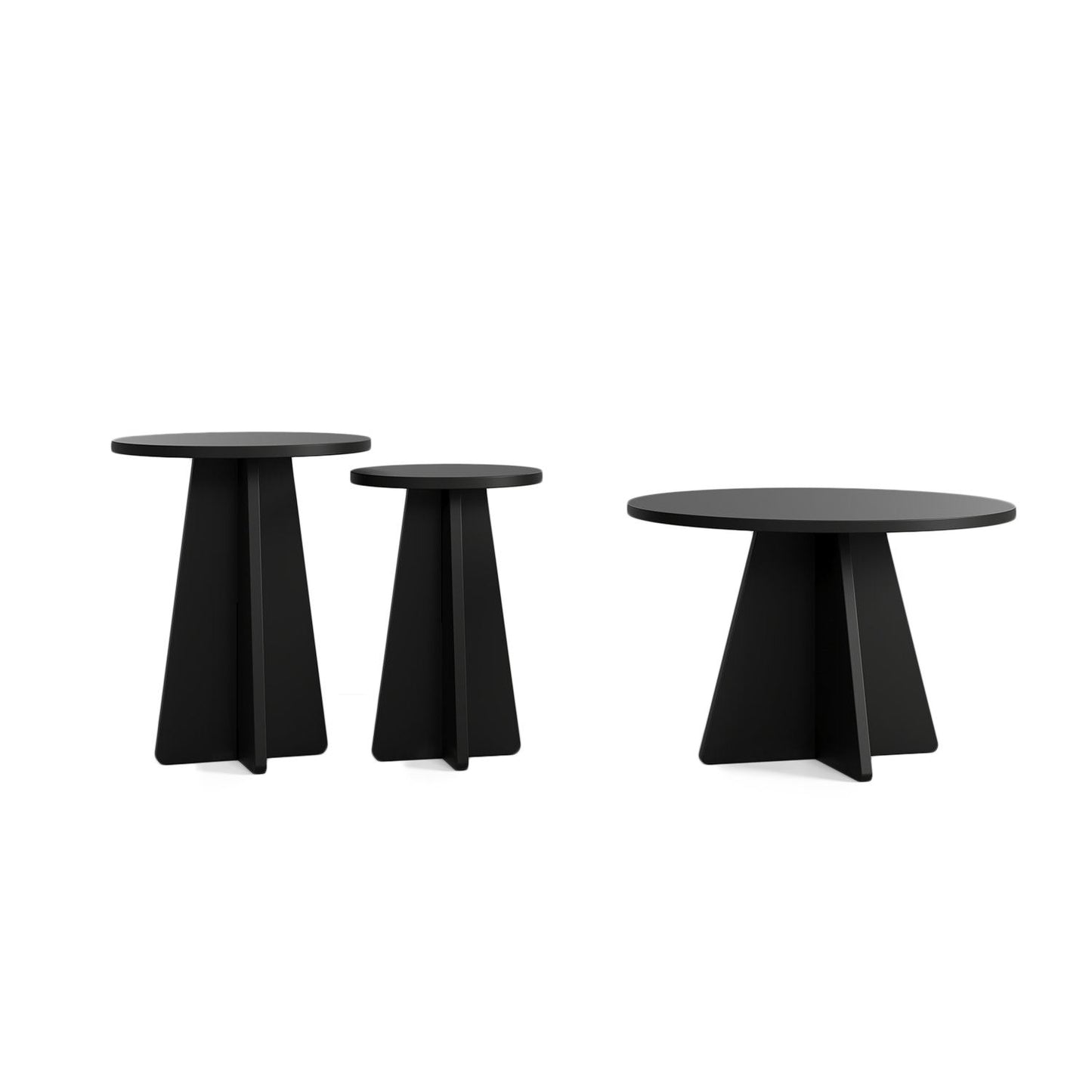 Τραπεζάκι Σαλονιού Set Μαύρο 60 x 60 x 40 εκ GR552NOS2474
