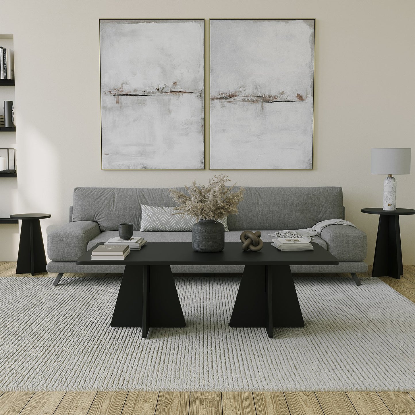 Τραπεζάκι Σαλονιού Μαύρο 120 x 60 x 40 εκ GR552NOS2476