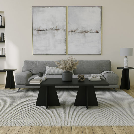 Τραπεζάκι Σαλονιού Μαύρο 120 x 60 x 40 εκ GR552NOS2476