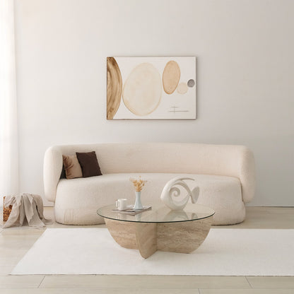 Τραπεζάκι Σαλονιού Travertine 90 εκ GR552NOS2499