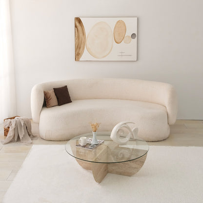 Τραπεζάκι Σαλονιού Travertine 90 εκ GR552NOS2499
