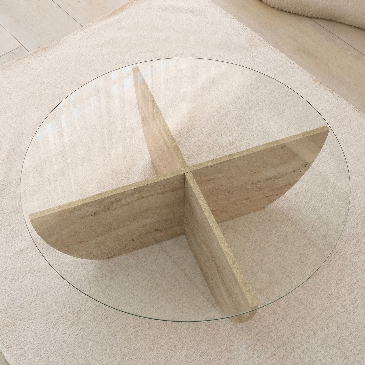 Τραπεζάκι Σαλονιού Travertine 90 εκ GR552NOS2499