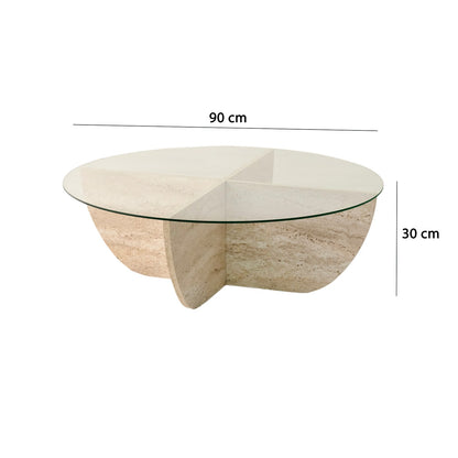 Τραπεζάκι Σαλονιού Travertine 90 εκ GR552NOS2499