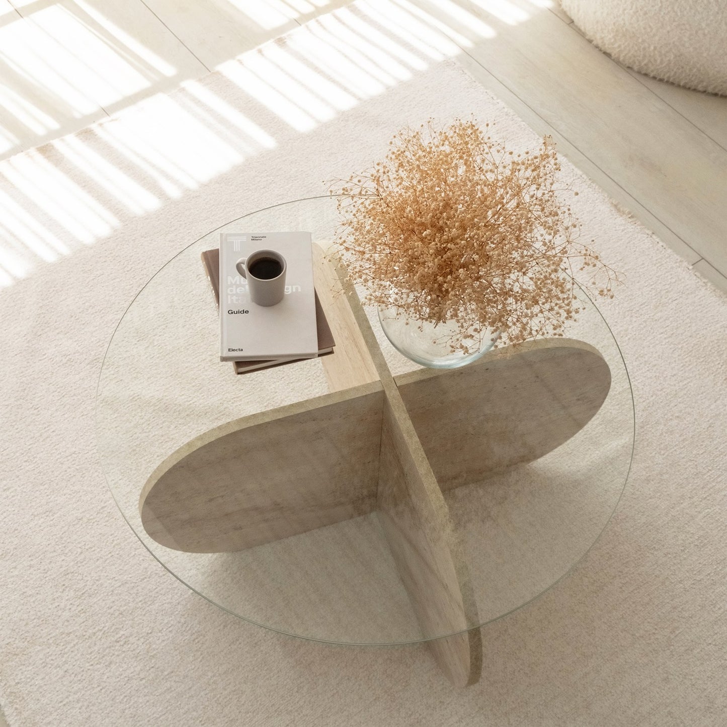 Τραπεζάκι Σαλονιού Travertine 75 εκ GR552NOS2500
